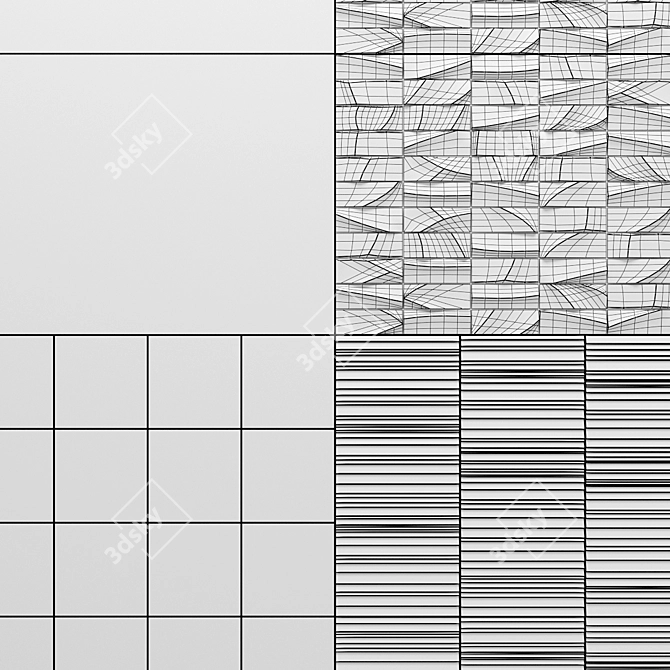 Porcelanosa Berna Collection: Deco, Mosaic, Stripe 3D model image 5