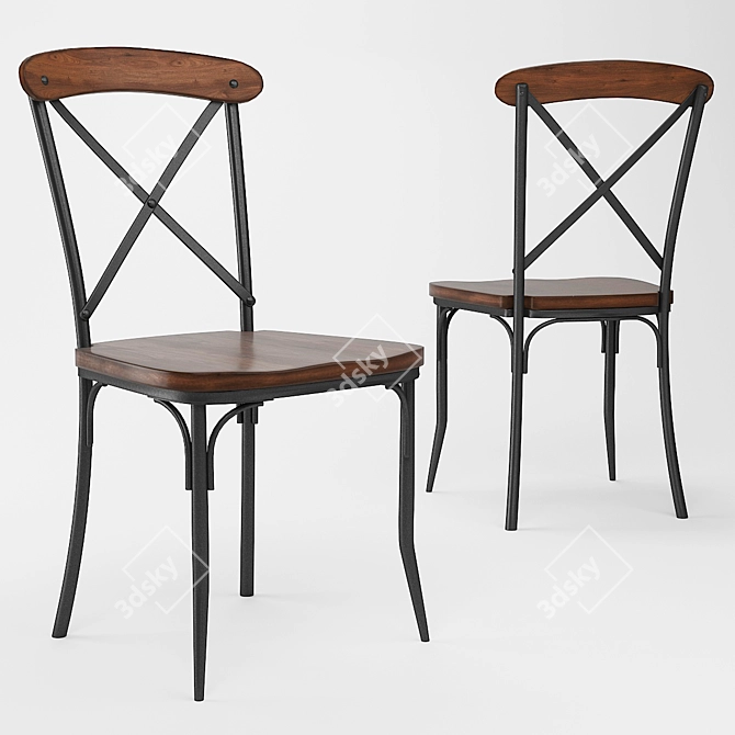 Modern Dining Table Set 3D model image 4