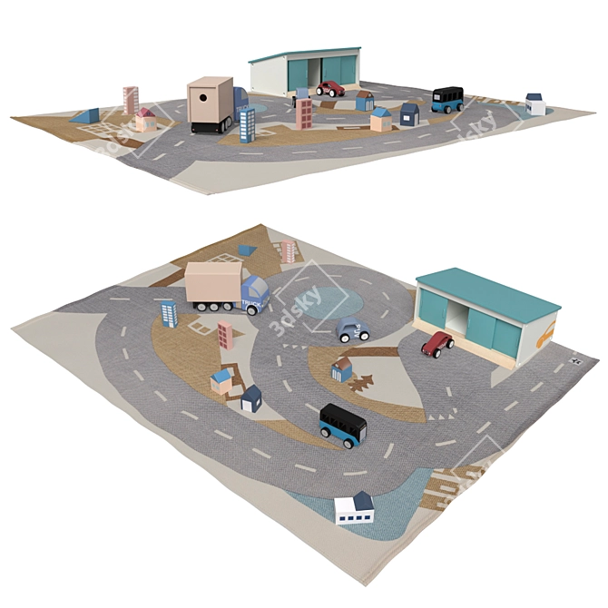 City Adventure Playset: Game Pad 130x170 3D model image 1