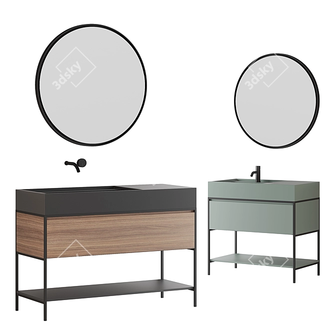 Elegant Elen Mirror + Acquifero Faucet 3D model image 5