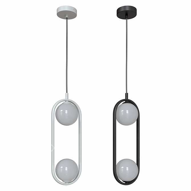 Modern Glass Pendant Lamp 3D model image 1