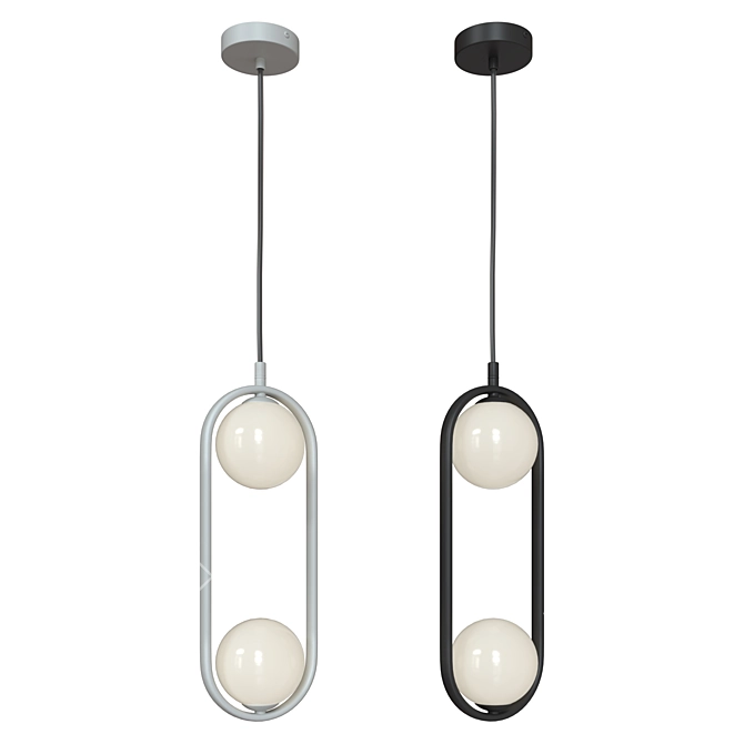 Modern Glass Pendant Lamp 3D model image 2