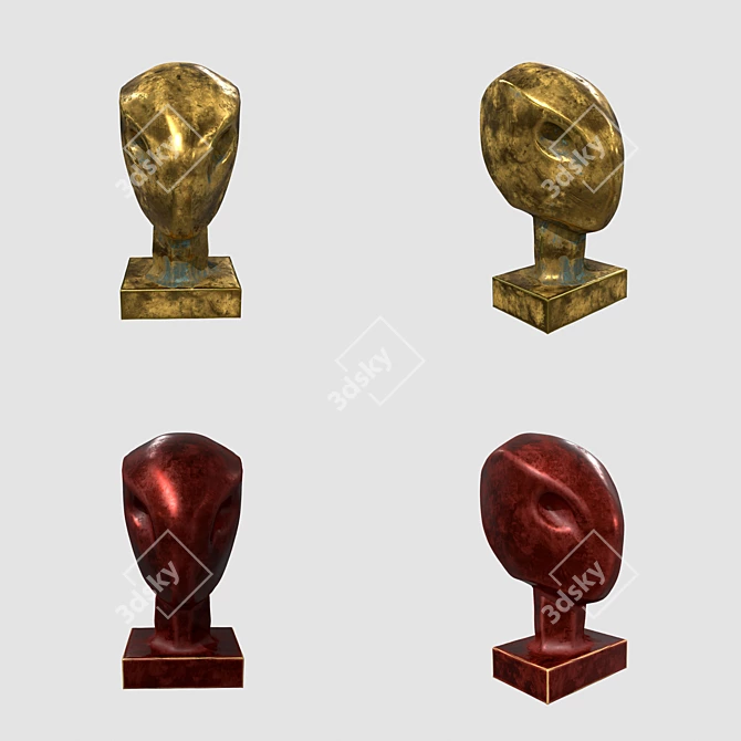 Elegant Sculptural Decor 3D model image 2