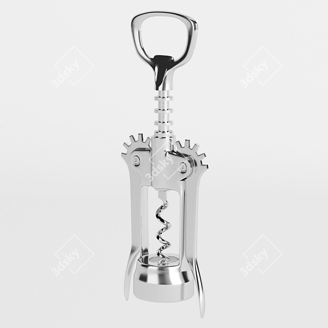 Sleek Corkscrew for Effortless Wine Opening 3D model image 2