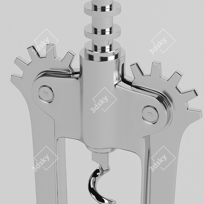 Sleek Corkscrew for Effortless Wine Opening 3D model image 3