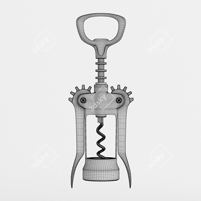 Sleek Corkscrew for Effortless Wine Opening 3D model image 5