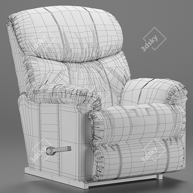 Cozy Comfort Recliner Sofa 3D model image 4