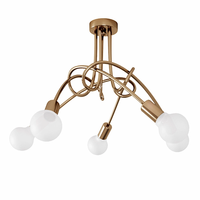 Industrial Loft Chandelier: Modern Elegance 3D model image 2