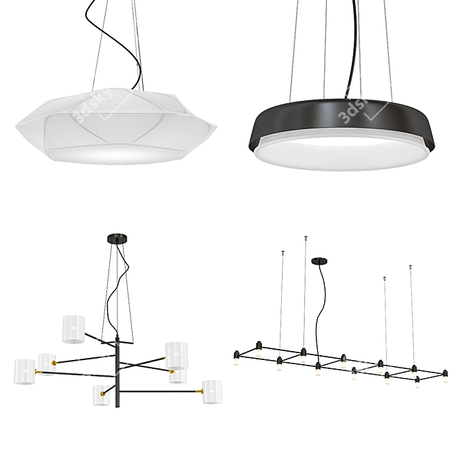 Modern Chandeliers Collection 3D model image 1