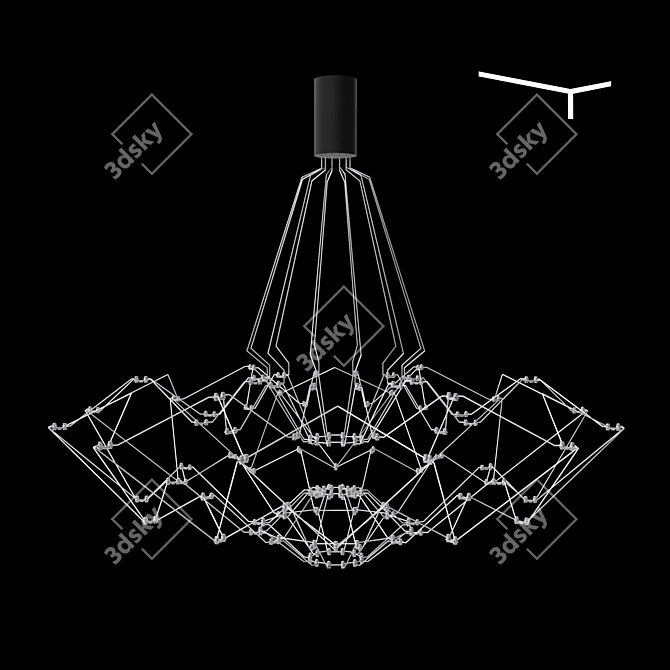 Elegant Glow Pendant: Bezhko Lighting 3D model image 1