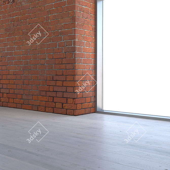 Title: Vintage Brickwork Texture 3D model image 4