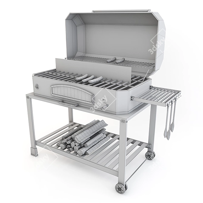 Grill 02: Portable BBQ Master 3D model image 5