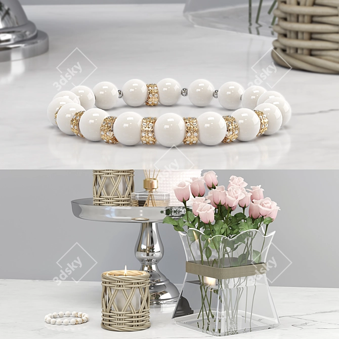 Floral Decor Set 3D model image 3