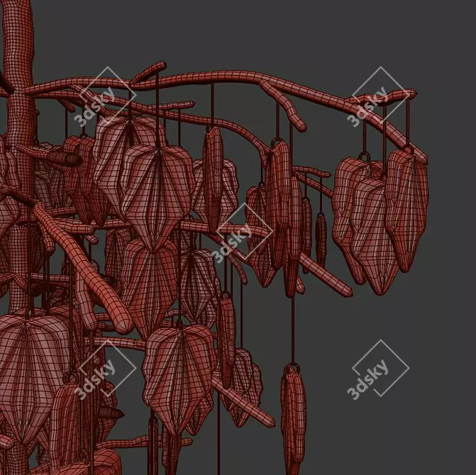 Sugar Leaf Glass Chandelier 3D model image 2