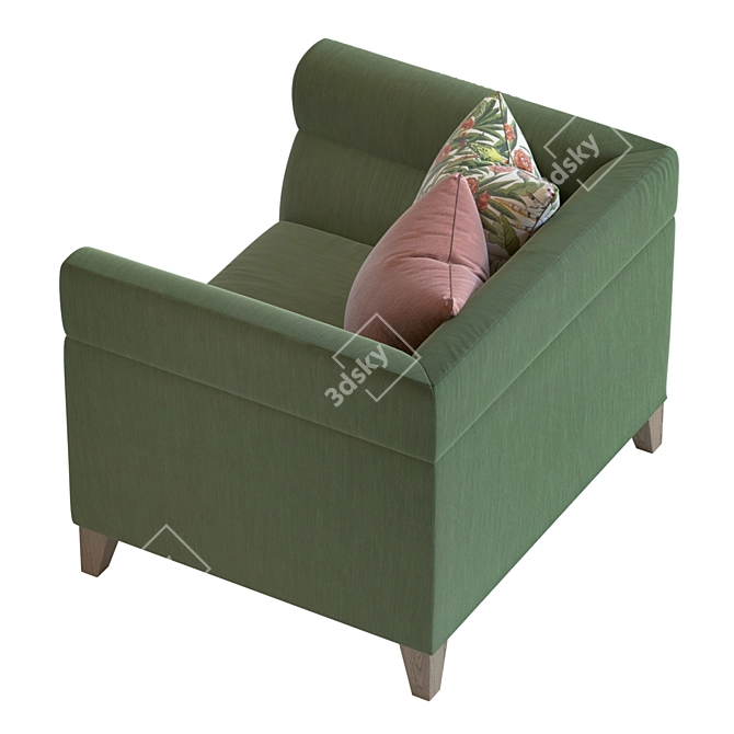 Boystown Chair: Classic Comfort in Contemporary Style 3D model image 2