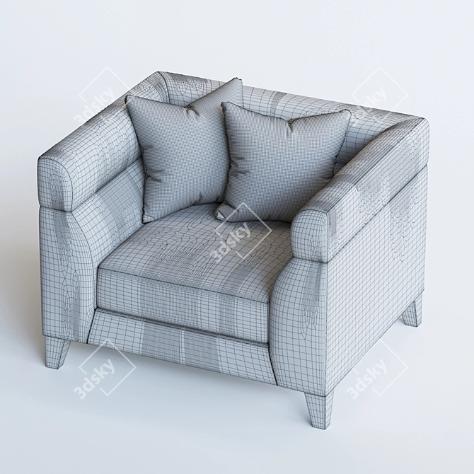 Boystown Chair: Classic Comfort in Contemporary Style 3D model image 3