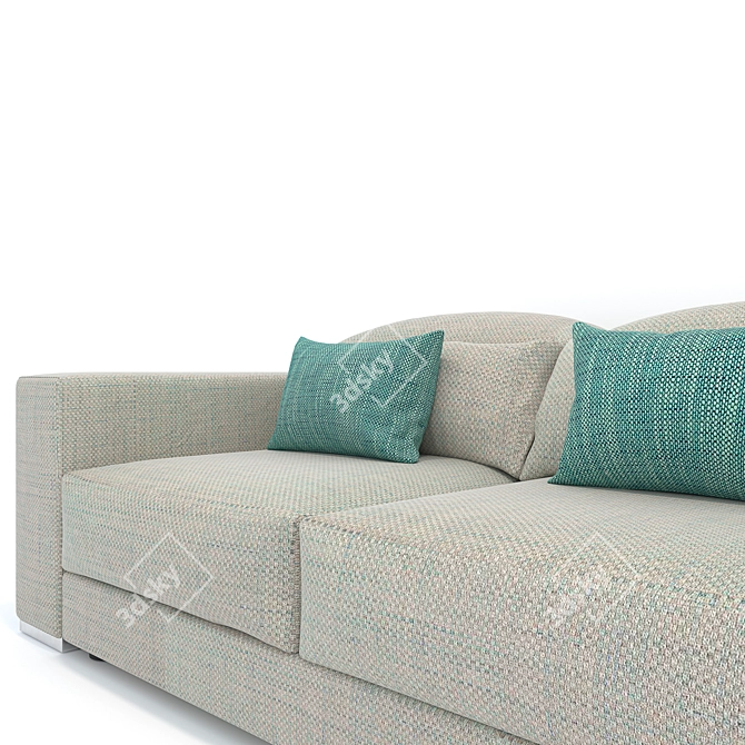 Foldable Singapore 3-seat Couch 3D model image 3