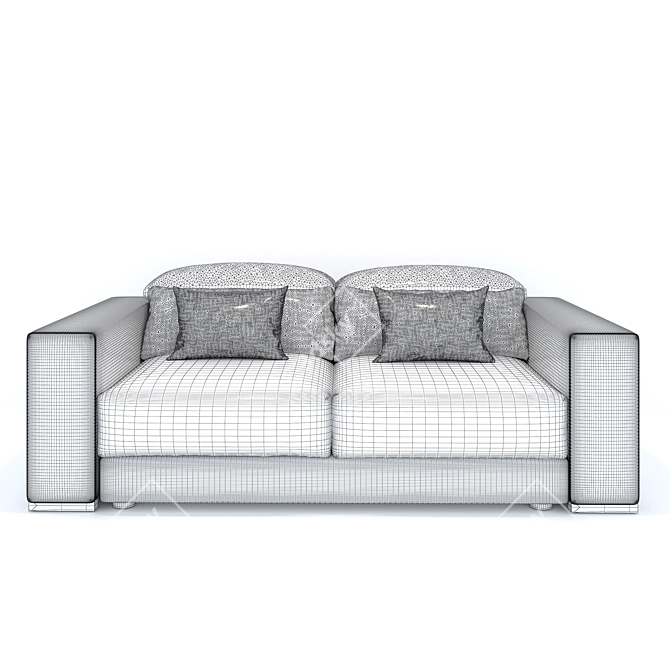 Foldable Singapore 3-seat Couch 3D model image 4