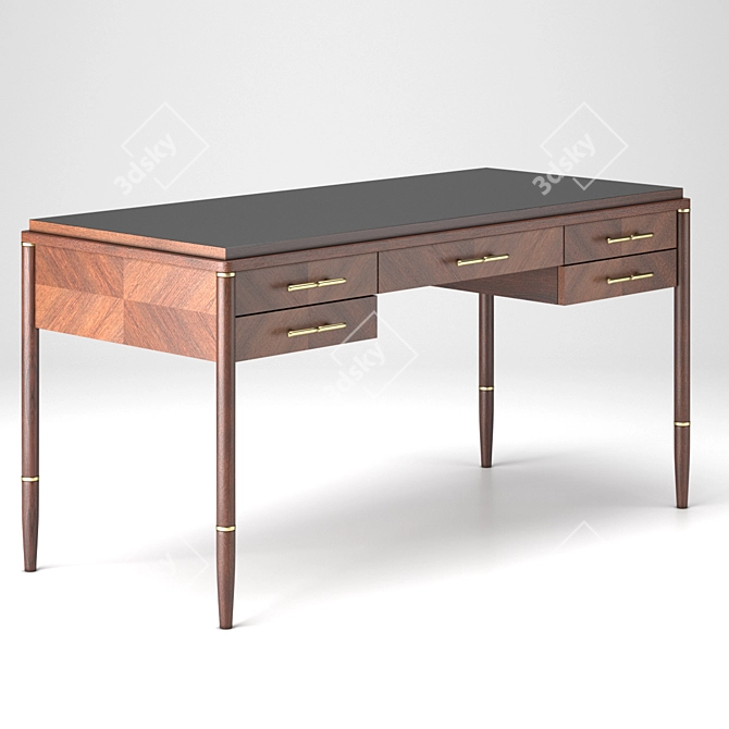 Pattern Desk: Elegant and Functional 3D model image 2