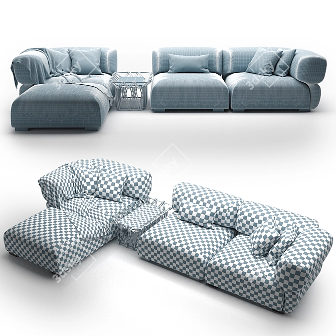 Modern Outdoor Sofa - B&B Italia Butterfly 3D model image 4