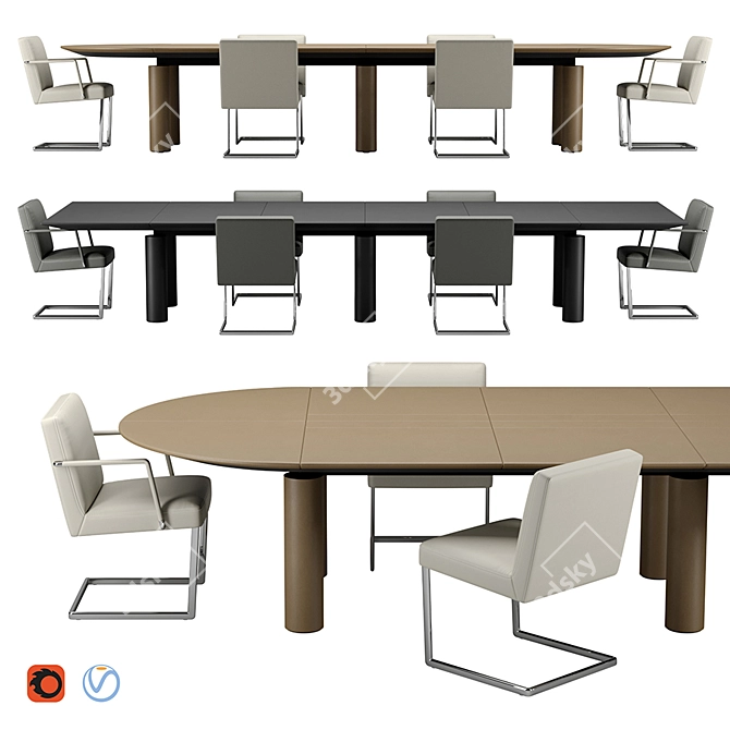 Poltrona Frau CEO Cube Meeting: High Res 3D Model 3D model image 1