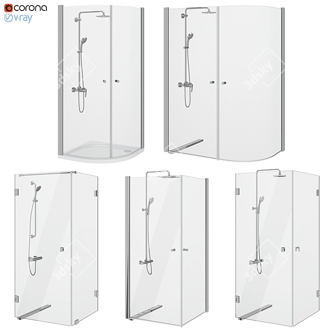 Svedbergs Set 84 - Complete Shower Collection 3D model image 1