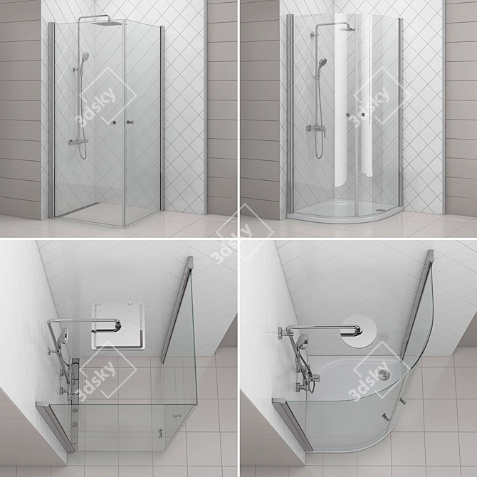 Svedbergs Set 84 - Complete Shower Collection 3D model image 3