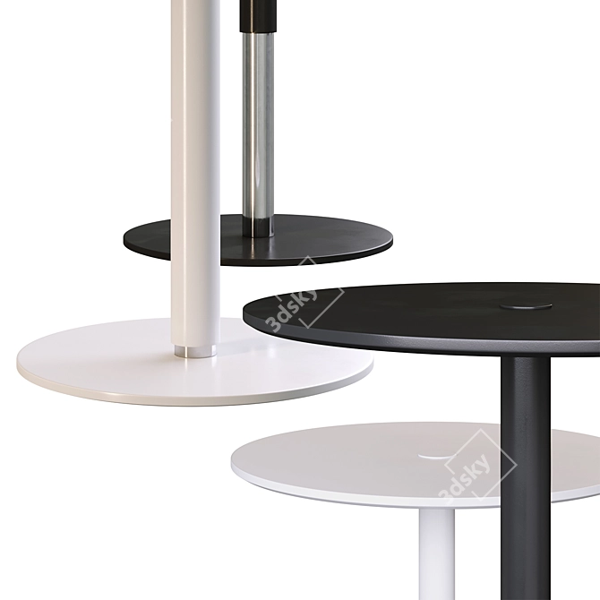 Height-Adjustable Round Coffee Table | Kristalia 3D model image 4