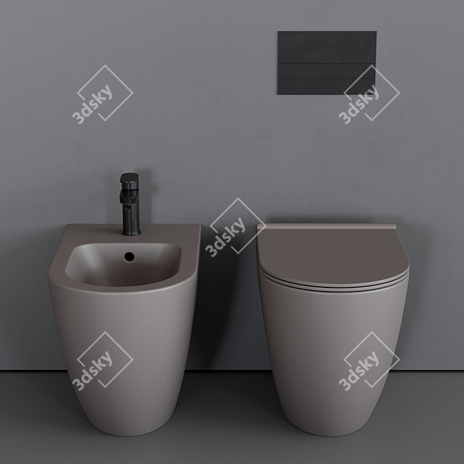 Alice Form WC: Sleek Ceramic Toilet 3D model image 2