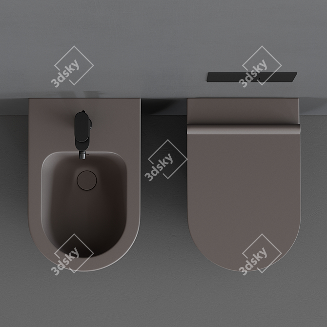Alice Form WC: Sleek Ceramic Toilet 3D model image 4