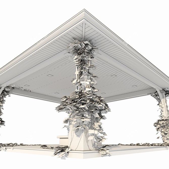 Versatile Gazebo Model, 3ds Max-Compatible 3D model image 2