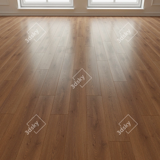 Natural Wood Laminate Parquet 3D model image 3