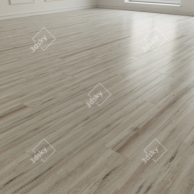Natural Wood Laminate Parquet 3D model image 2