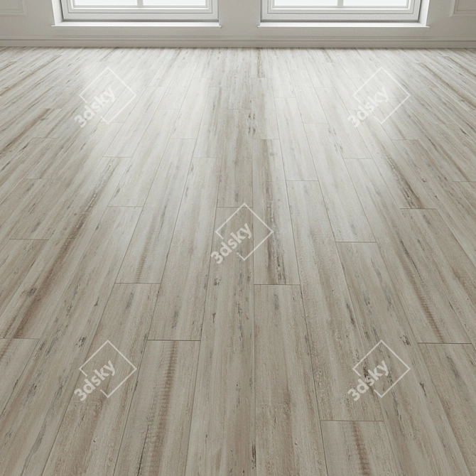 Natural Wood Laminate Parquet 3D model image 3
