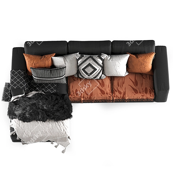 Cozy Comfort Sofa 3D model image 3