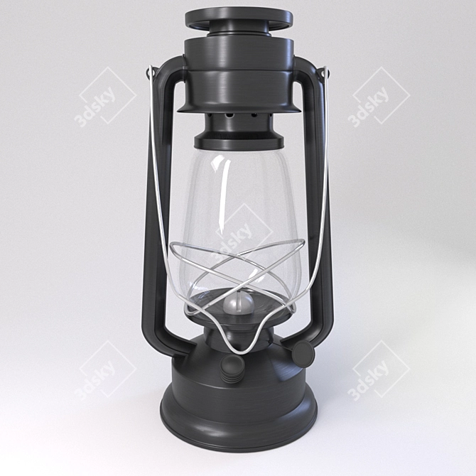 Vintage KeroLamp: Timeless Illumination 3D model image 1