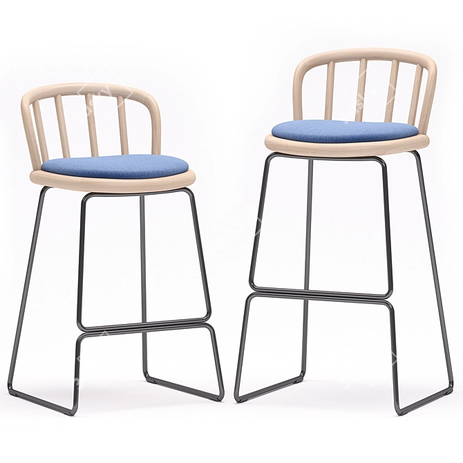 Pedrali NYM Chairs - 2858-A and 2859-A 3D model image 1