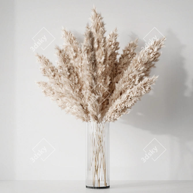 Luxurious Pampas Grass Décor 3D model image 1