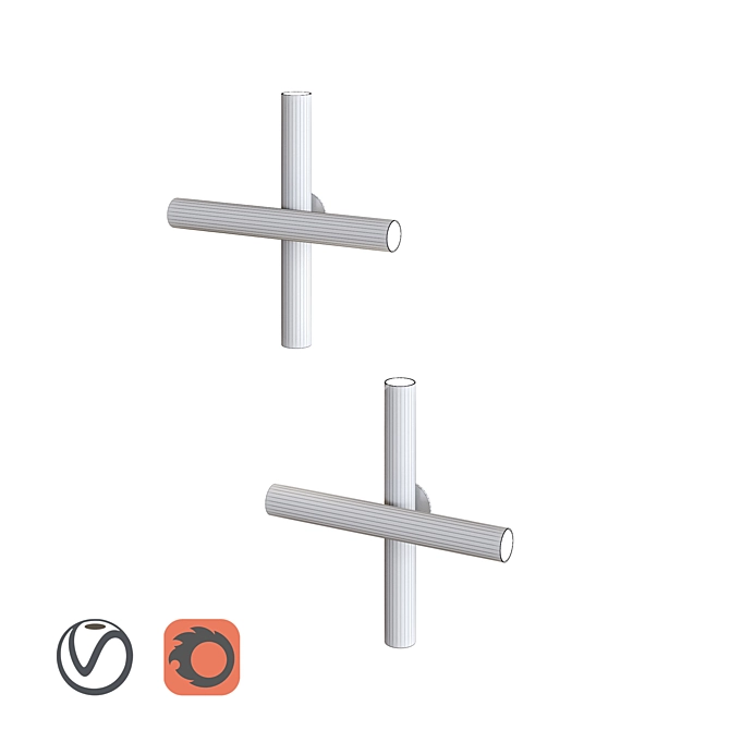 Modern Wall Sconce: Rotation 437OL-W01 3D model image 2