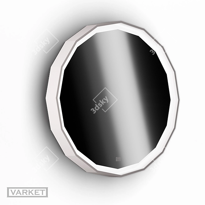 Smart-Light Mirror: Nimbus Circle Crystal 3D model image 5