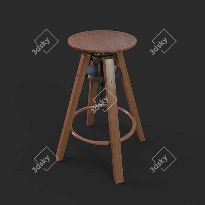 Modern Dining Set: Table & Chairs 3D model image 3