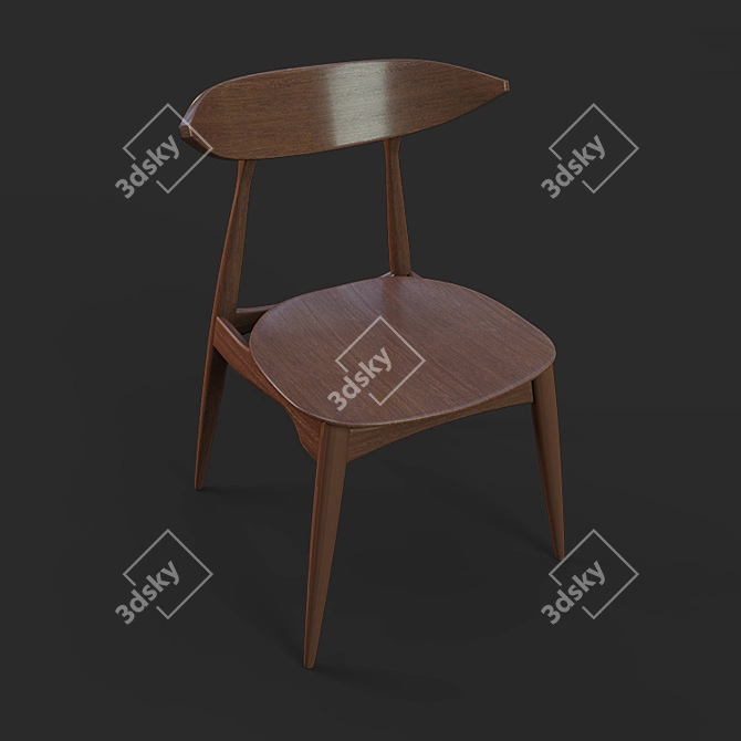 Modern Dining Set: Table & Chairs 3D model image 10