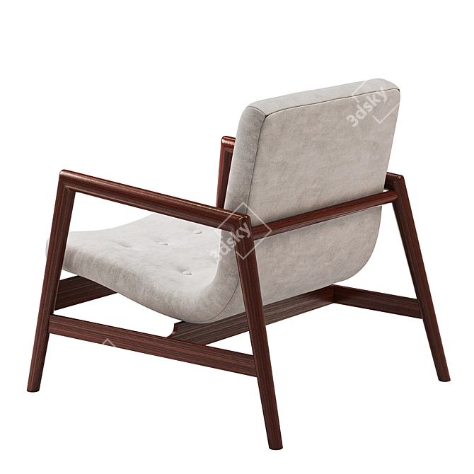 Cherrywood Elegance - Gustav Armchair 3D model image 2