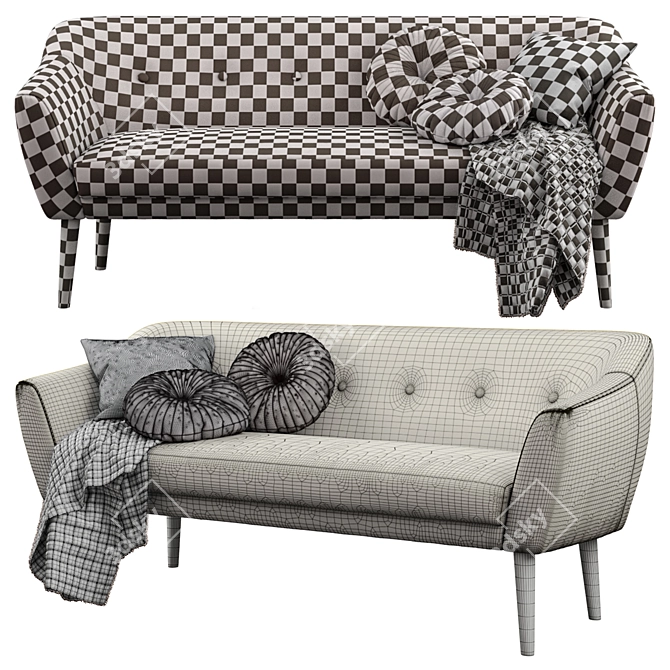 Signal Bergen 3: Stylish Scandinavian Sofa 3D model image 5
