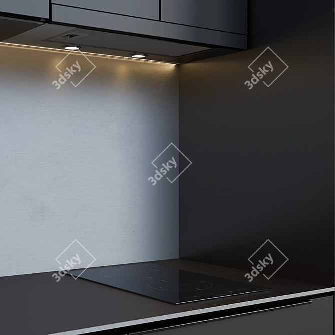 Sleek Kitchen: Minimalistic Elegance 3D model image 3