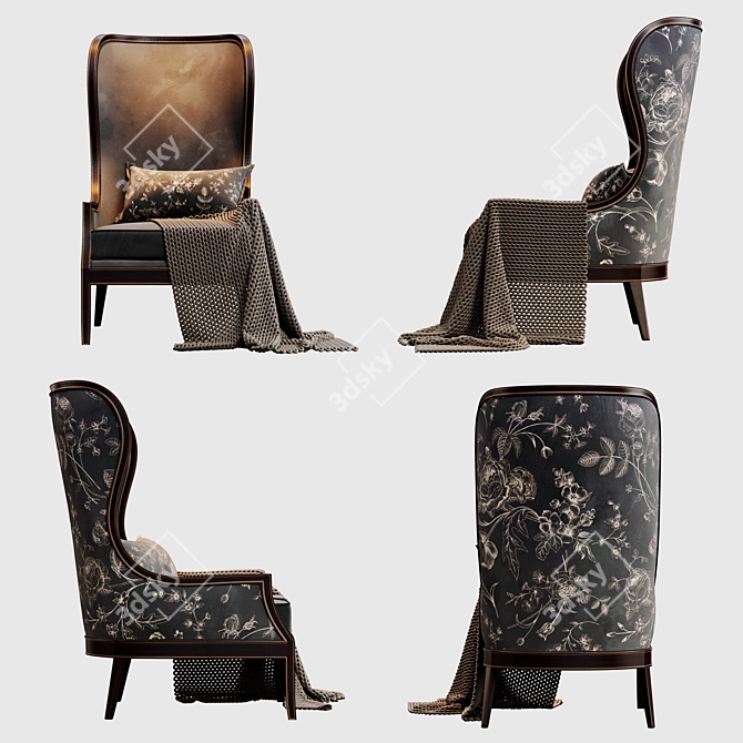 Beverly Colette: Elegant ArmChair 3D model image 3