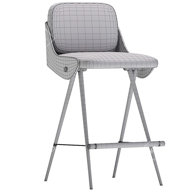 Stylish Isla Semi Bar Stool 3D model image 5