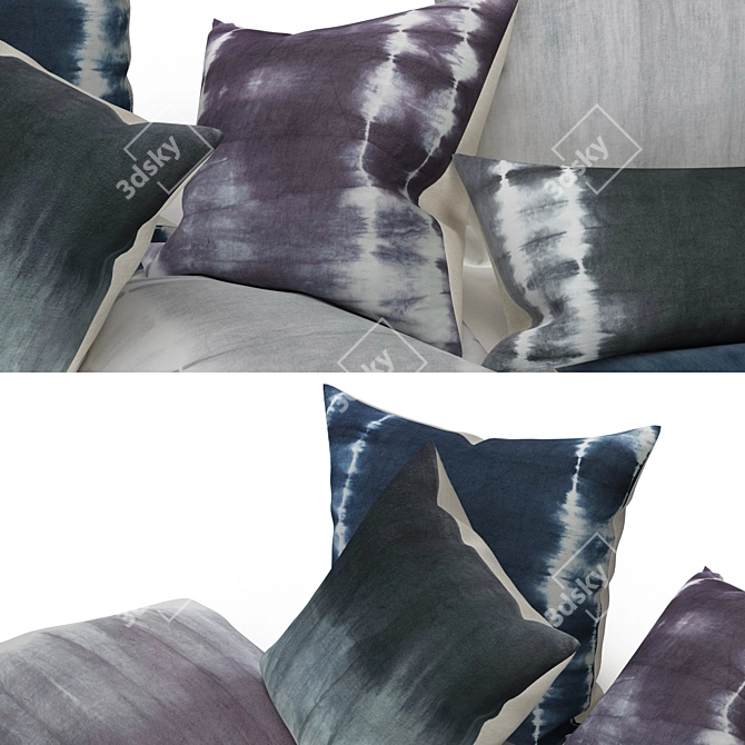 Luxurious Velvet Pillows for Restoration Hardware 3D model image 3