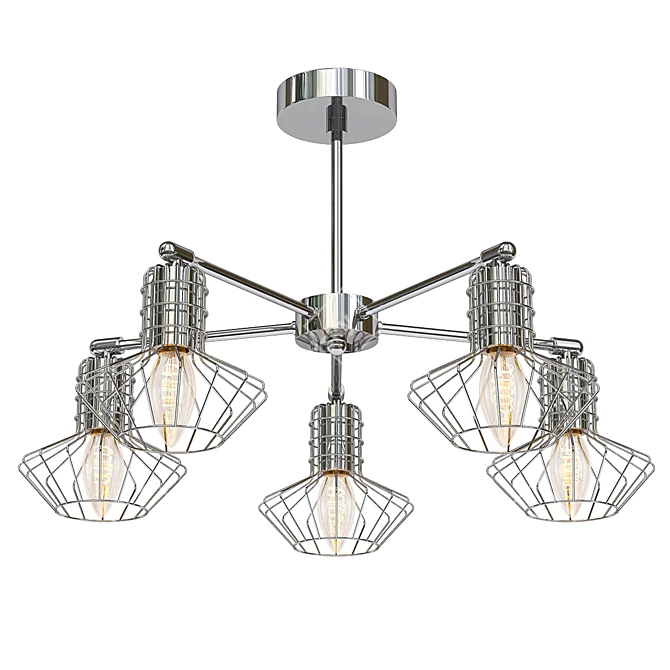 Tranello Loft Ceiling Chandelier 3D model image 1