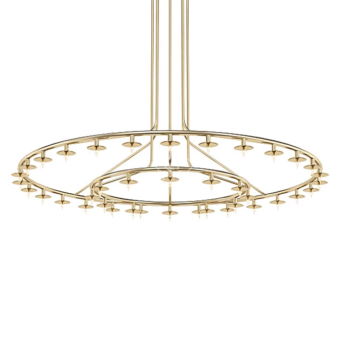 Modern Chandelier Collection: Circolo Tris, Sola 48, Stardust, ZOOM XL 3 3D model image 4